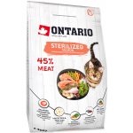 Ontario Cat Sterilised Salmon 6,5 kg – Zboží Dáma