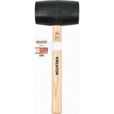 KREATOR Palička gumová, černá, dřevěná násada 900 g KRTH90603 – Zbozi.Blesk.cz