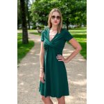 Jsem máma kojicí šaty s uzlem bio bavlna smaragdově zelené – Sleviste.cz