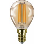 Philips LED filament žárovka E14 P45 6W 40W 470lm 1800K nestmívatelná, jantarová – Zboží Mobilmania