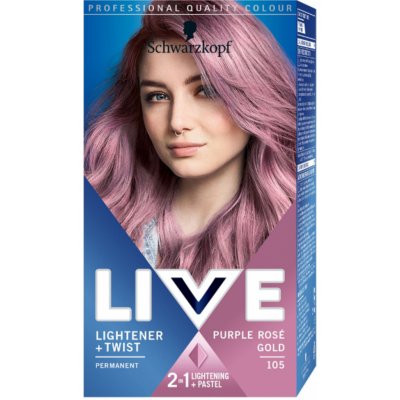 Schwarzkopf live Color Lightener & Twist odstín 105 Purple Rose Gold 50 ml  od 125 Kč - Heureka.cz