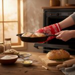 Frobyt Kuchyňská chňapka FOLK podklad červený 28 x 18cm – Zbozi.Blesk.cz