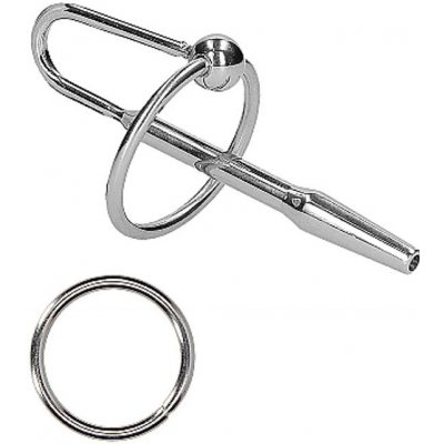 Ouch! Urethral Sounding Metal Plug with Ring