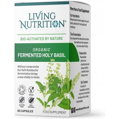Living Nutrition Fermentovaná BIO Bazalka posvátná 60 kapslí – Hledejceny.cz