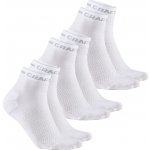 Craft ponožky CORE Dry Mid 3 pack bílá – Hledejceny.cz
