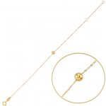 Minet Zlatý náramek s kuličkou Au 585/1000 0,45g JMG0048WGB15 – Zbozi.Blesk.cz