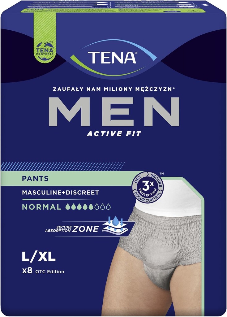 TENA Men Pants Normal Grey 772803 L/XL 8 ks