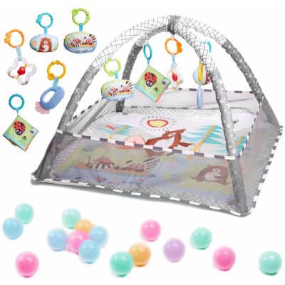 KIK Vzdělávací hrací deka s míčky šedá – Zboží Mobilmania