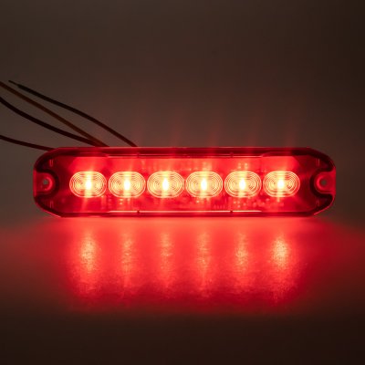 PROFI SLIM výstražné LED světlo vnější, červené, 12-24V, ECE R10 – Zbozi.Blesk.cz