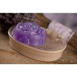 Soaptree Levandule luxusní mýdlo s mandlovým olejem v organzovém sáčku Květina 80 g – Sleviste.cz