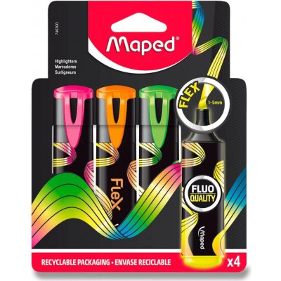 Maped Fluo Peps Flex sada 4 barev 740300 – Zboží Mobilmania