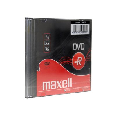Maxell DVD-R 4,7GB 16x, slim case, 1ks (FA35037744) – Zboží Živě
