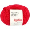 Příze Katia Merino Sport 04 červená