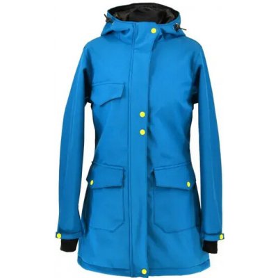 Shara Softshellový kabát s hladícími kapsami ve vsadce přední nošení zima petrolej/žluté druky – Zboží Dáma