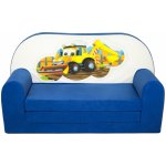 MAXMAX Dětská rozkládací MINI pohovka BAGR modrá – Zboží Dáma