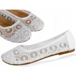 Baleríny krajkové baleríny lehké ažurové bílé – Sleviste.cz