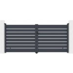 Brána G21 Reno 350x158 cm dvoukřídlá, antracitová – Hledejceny.cz