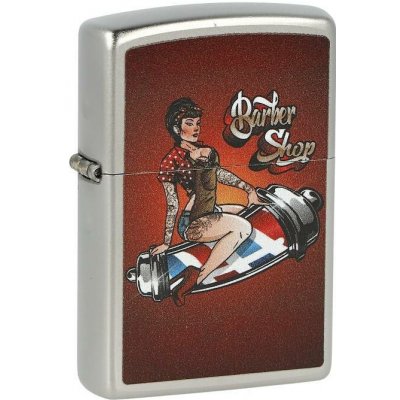 Zippo Barber Shop Pin-up Design satin – Hledejceny.cz