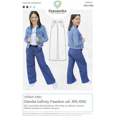 Tištěný střih na dámské kalhoty Freedom | XXS-XXXL – Zboží Mobilmania
