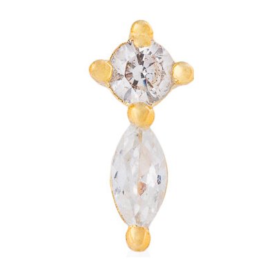 Franco bene Mini piercingová náušnice pozlacená 2138 – Zboží Dáma