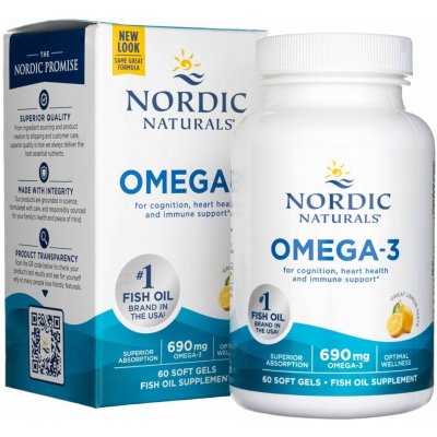 Nordic Naturals Omega-3 690 mg Citrón 60 softgel kapslí – Hledejceny.cz