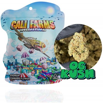 Califarms THC X květy OG KUSH CBD 16,44% THC 0,08% 100 g – Zboží Dáma