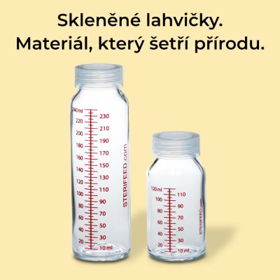 Sterifeed skleněná kojenecká láhev transparentní 120 ml – Zboží Dáma