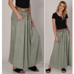 Fashionweek dámská dlouhá letní sukně s kapsami a páskem ZIZI00 khaki – Zboží Dáma