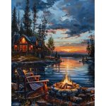 Norimpex Diamantový obrázek Řeka při soumraku 30x40cm – Hledejceny.cz