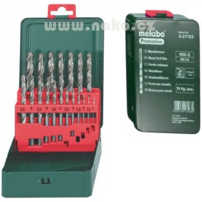 Metabo sada vrtáků HSS- G 19 dílů 1-10mm po 0,5mm 627153 – Zboží Mobilmania