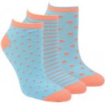 Dámské ponožky Karolína 3 páry světle modrá – Zboží Mobilmania