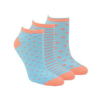 Dámské ponožky Karolína 3 páry světle modrá