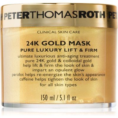 Peter Thomas Roth 24K Gold luxusní zpevňující maska na obličej s liftingovým efektem Ultimate Luxurious Anti-Aging Treatment 150 ml – Zboží Dáma