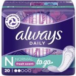 Always Dailies Normal To Go Fresh slipové vložky 20 ks – Hledejceny.cz