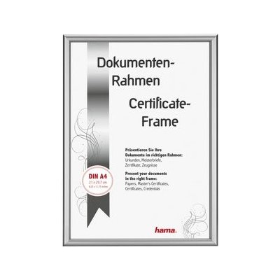 Hama rámeček hliníkový DETROIT, stříbrná, 21x29,7 cm (formát A4), plastové sklo – Zboží Mobilmania