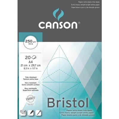 Canson Grafický papír BRISTOL blok A4 250 g 20 listů – Sleviste.cz