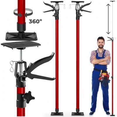 tectake 2 teleskopické stavební podpěry stropní 115-290cm - červená – Zboží Mobilmania