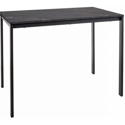 Textilomanie Černý jídelní stůl RAMOD 100 x 60 cm mramorový dekor – Zboží Dáma Textilomanie Černý jídelní stůl RAMOD 100 x 60 cm mramorový dekor – Zboží Dáma