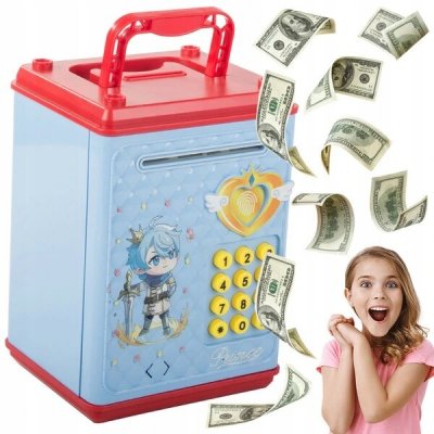 POKLADNIČKA SEJF BANKOMAT NA MINCE BANKOVKY + PIN ZVUKY OTISK PRSTU – Hledejceny.cz