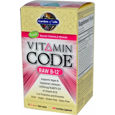 Garden of Life Vitamin B 12 RAW 30 kapslí – Hledejceny.cz