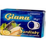 Giana Sardinky ve slunečnicovém oleji s citronem, 125 g – Zboží Dáma