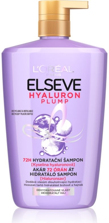 L’Oréal Paris Elseve Hyaluron Plump hydratační šampon s kyselinou hyaluronovou 1000 ml
