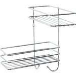 Polička koupelnová rohová 2 patra chrom 27x27x31,5cm AWD0050 – Zboží Dáma