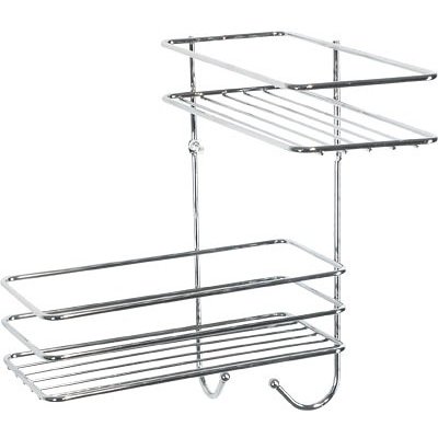 Polička koupelnová rohová 2 patra chrom 27x27x31,5cm AWD0050 – Zboží Dáma