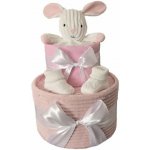 Brumlík dvoupatrový plenkový dort Bílorůžový zajíček – Zbozi.Blesk.cz