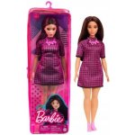 Barbie ModelkabČerno-Růžové Kostkované Šaty – Zboží Mobilmania