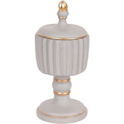 Eurolamp Dekorační dóza 21x9 cm šedá/zlatá 752-21039 – Hledejceny.cz