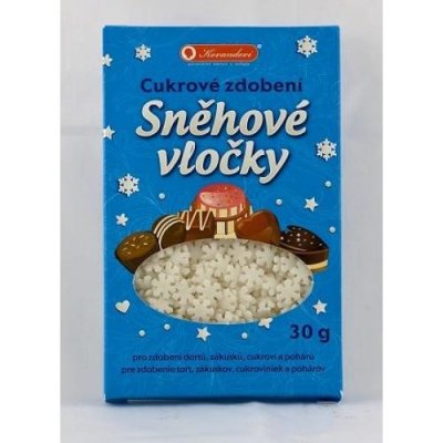 Cukrové zdobení sněhové vločky 30g Kovandovi – Zboží Dáma