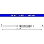Tažné lanko, parkovací brzda ATE 24.3727-0199.2 – Hledejceny.cz