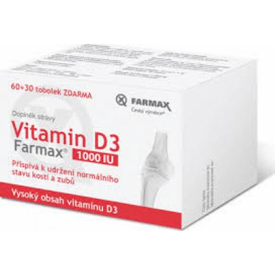 Farmax Vitamin D3 1000IU 90 kapslí